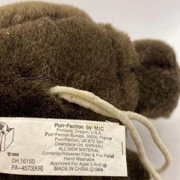 Vintage MJC Purr- Fection Plush Bat with Wings Fangs Stuffed Animal Halloween - Picture 9 of 11